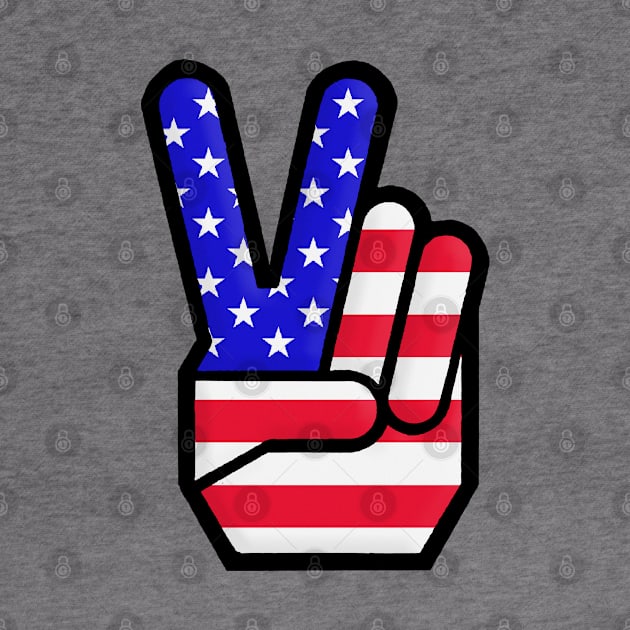 USA Peace Sign Hand Gesture by DankFutura